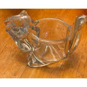 Glass Squirrel Candle Holder Avon